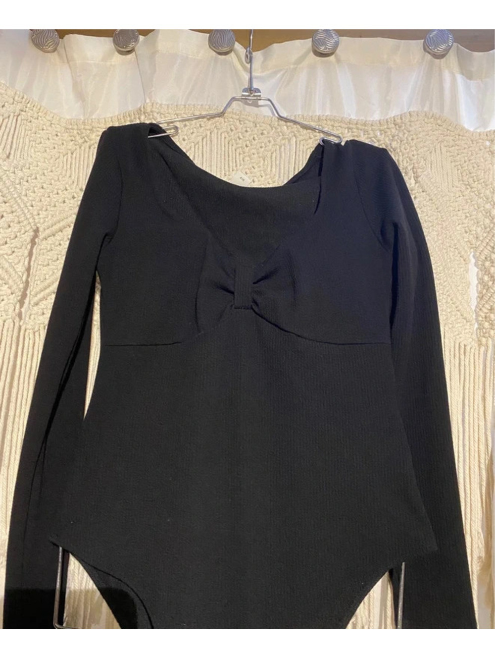 H & M black bodysuit blouse